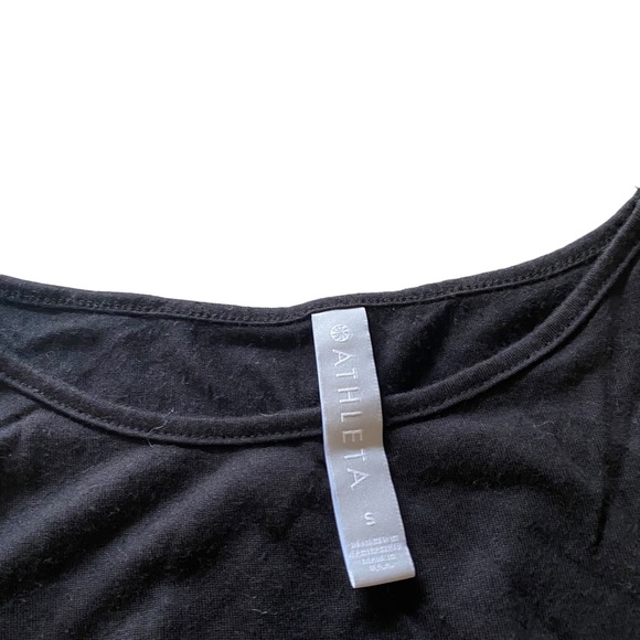 Athleta Black Oversized Asymmetric Dolman Tee Shirt Womens Small - Picture 3 of 6